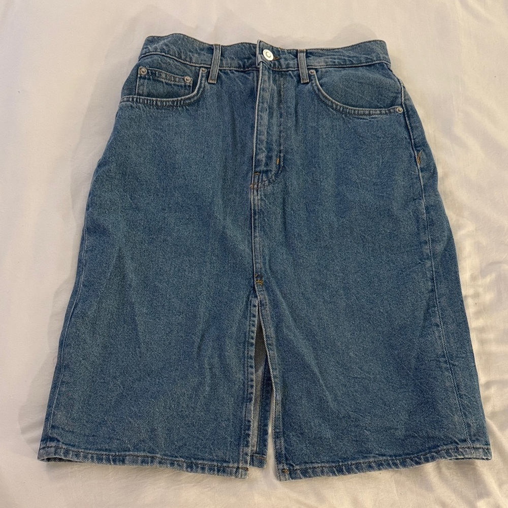 Derek Lam 10 Crosby never worn Sutton vintage denim midi skirt
